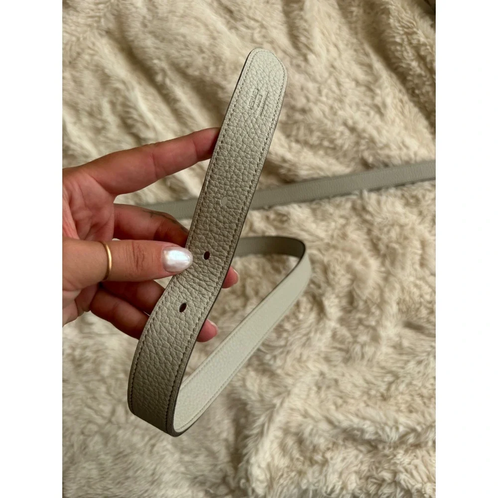 Hermès Etoupe Kelly 18 Adjustable Belt Epsom Leather Hardware Casual